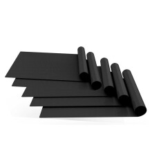 Ugnsfoder för Botten Av Ugnen, 5-Pack 16X24 Tum Tjocka, Kraftiga, Non-Stick Ugnsmattor, åTeranväNdbara Ugnsfoder Svart