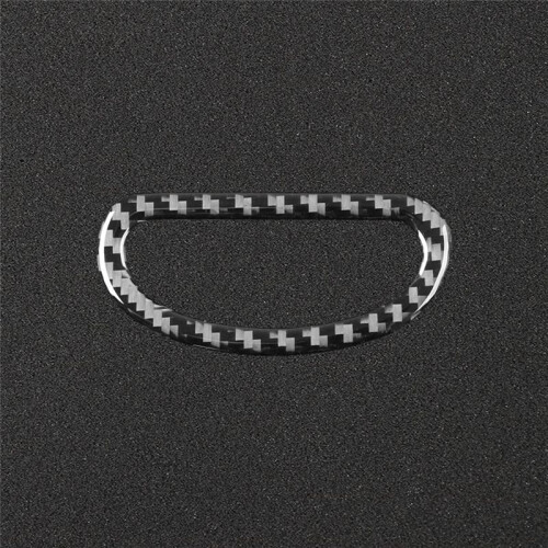 For  500L 2014-2017 Soft Carbon Fiber Car Central Console  Button Panel Cover Trim Interior Accessories 2