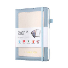 Caderno Week Planner 2024 com Capa de PU, Capa Dura MéDia (A5), 5,9 X 8,4 Polegadas Azul