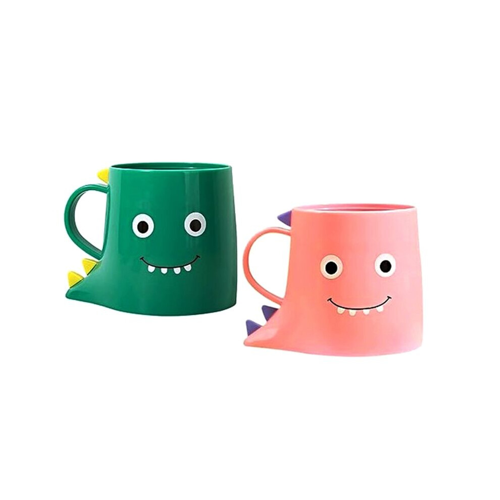 Tauoh Pp Mouthwash Holder, 2Pcs Cute Dinosaur Mouthwash Cups, Bathroom Toothbrush Cup, Durable Bathroom Toothbrush Cup B
