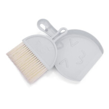 Dustpan and Brush Set, Small Broom and Dustpan Cleaning Set Portable Table Top Brush Set(Grey)