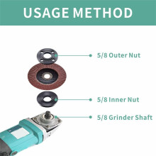9Pcs Angle Grinder Flange Nut Angle Grinder Wrench Kit 5/8-11 Flange Metal Lock Nut for Grinder Parts