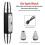 Double  Jade Flashlight 6 Light Source USB Direct Charging Identification Jewelry Jade Fluorescent Lamp, Black 6