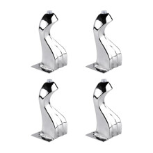 Furniture Metal Legs 14.5cm Chrome SShape, CorrosionResistant for Sofa Cabinet Coffee Table