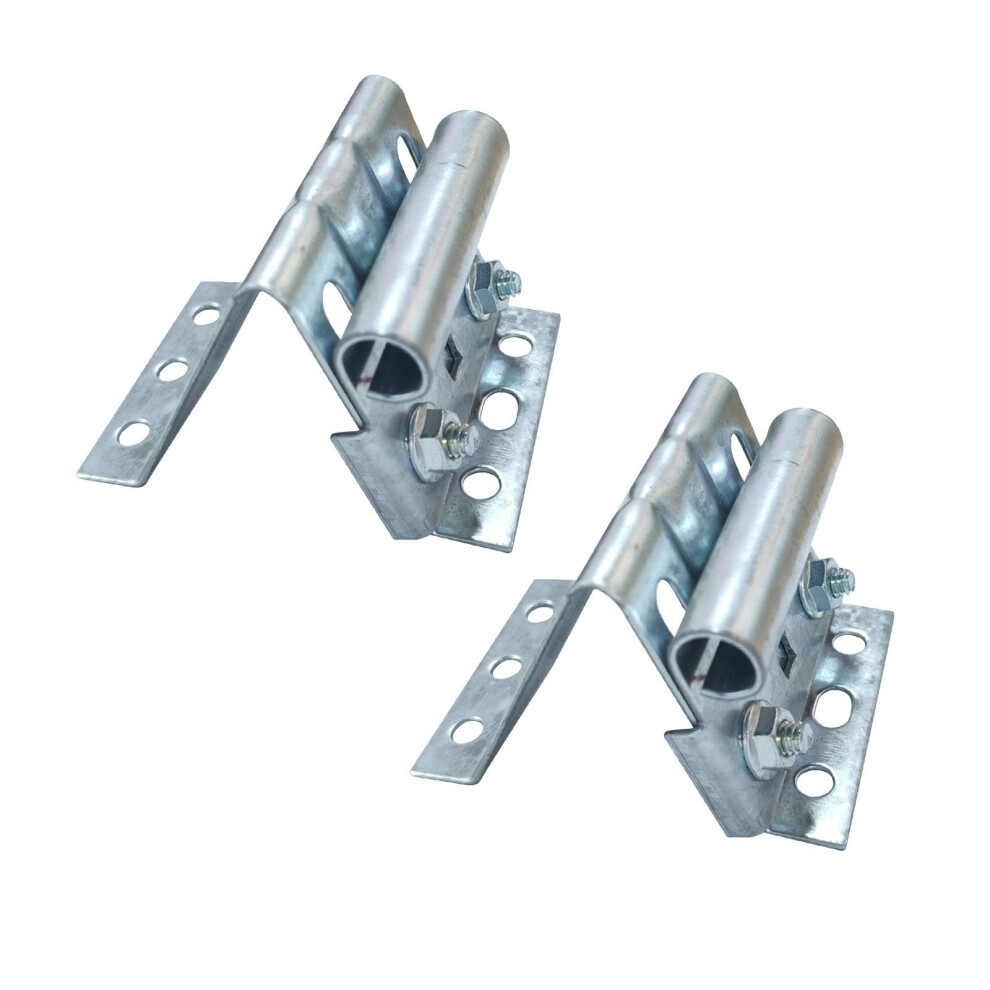 2 Pack Galvanized Garage Door Side Brackets Replacement, Adjustable Hardware For Residential Doors 9169991235233