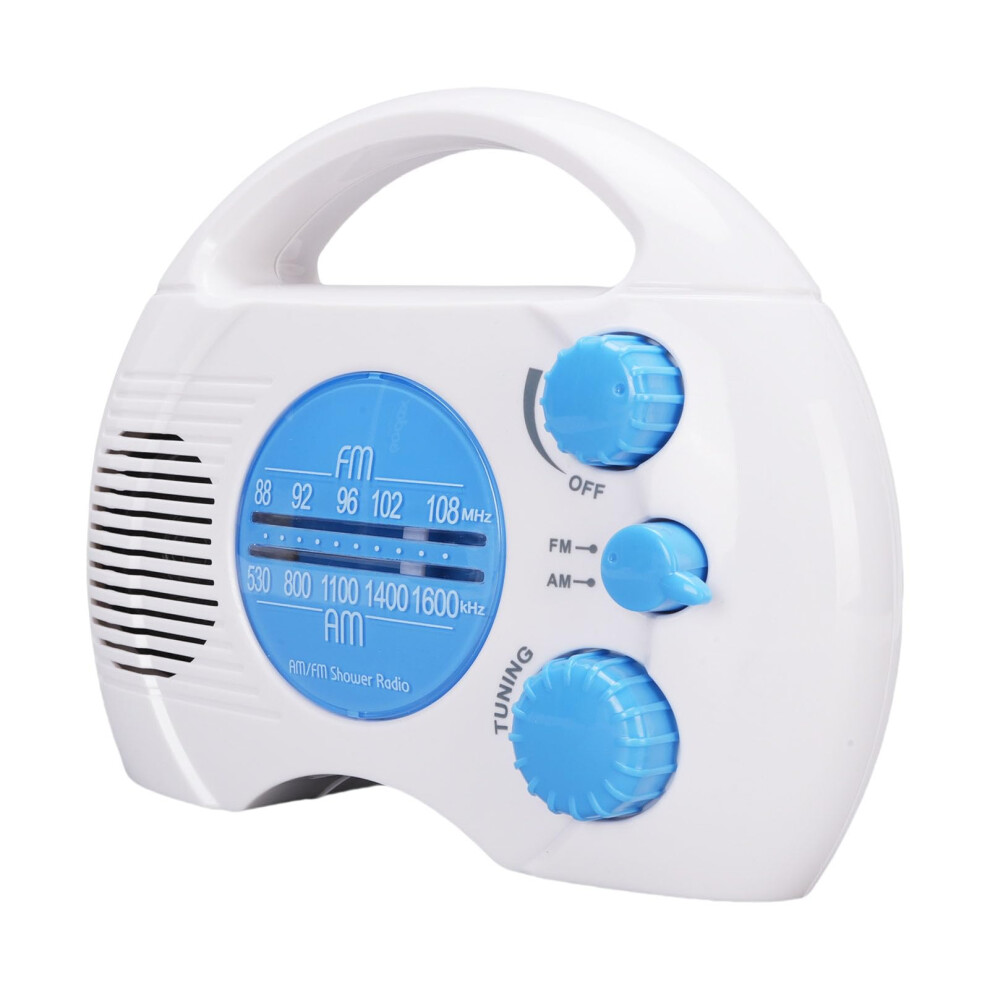 Waterproof Am Fm Shower Radio With Adjustable Volume, Easy Tuning, Compact For Bathroom And Outdoor 9771547213475