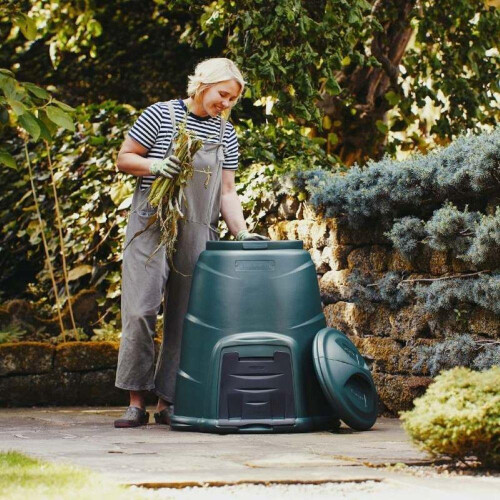 2 x 330L Green Composter Bins with Base Plates 1