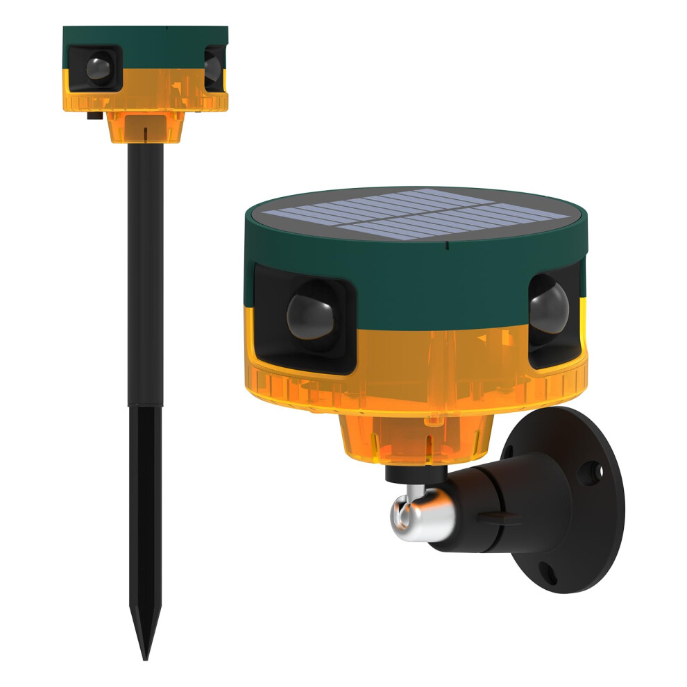 Outdoor Motion Sensor Alarm Solar Powered With Strobe Light 13 Sound Modes For Farm Barn Security 9771547213505