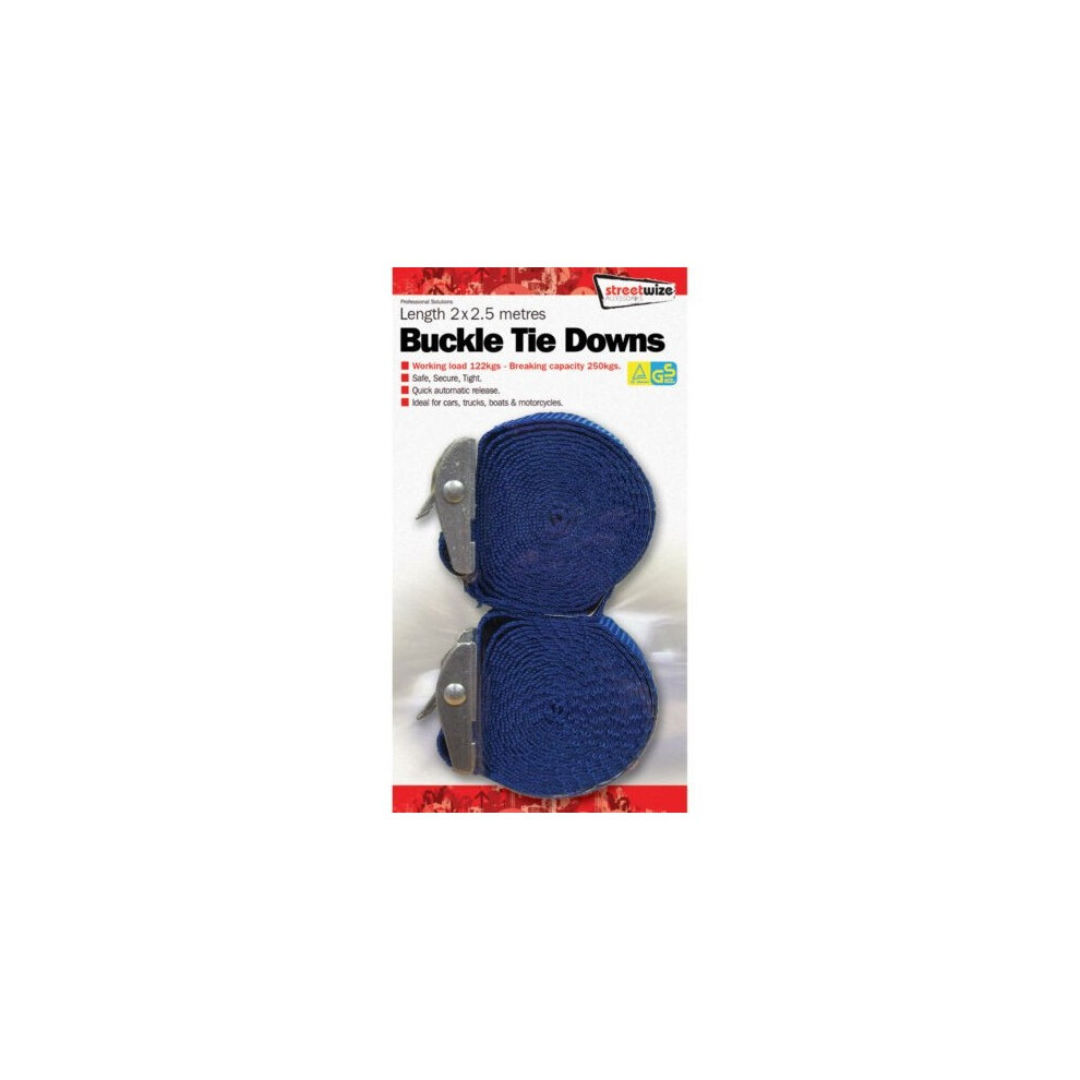Streetwize Buckle Ratchet Straps (Pack Of 2) 5059444632044