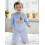 (6-7 Years, Sky Blue) Conjunto de 2 calça xadrez. 3