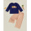 (6-7 Years, Dark Blue) Conjunto de 2 calça xadrez. 8