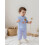(3-4 Years, Sky Blue) Conjunto de 2 calça xadrez. 3