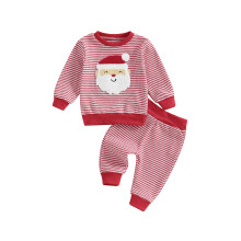 (90, Red) Conjunto de Roupa Infantil Unissex para o Halloween com Blusa Bordada de Abóbora/Fantasma/Árvore/Peru (2 peças)