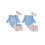 (0-3 Months, Sky Blue) Completo per bambina 3 pezzi. 2