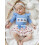 (0-3 Months, Sky Blue) Completo per bambina 3 pezzi. 7