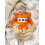 (9-12 Months, Orange) Completo per bambina 3 pezzi. 6