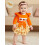 (6-9 Months, Orange) Completo per bambina 3 pezzi. 6