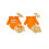 (0-3 Months, Orange) Completo per bambina 3 pezzi. 2