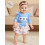 (0-3 Months, Sky Blue) Completo per bambina 3 pezzi. 5