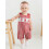 (0-3 Months, Red) Macacão infantil para com bordado. 3