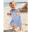 (12-18 Months, Blue) Macacão infantil para com bordado. 3