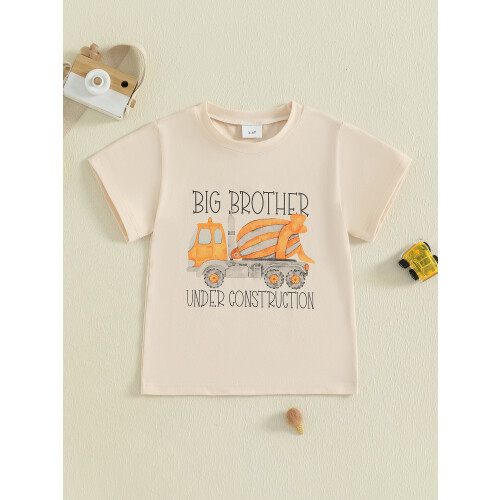 (5-6 Years, Khaki) Παιδικό μπλουζάκι αγοριών καλοκαιρινές μπλούζες. 1