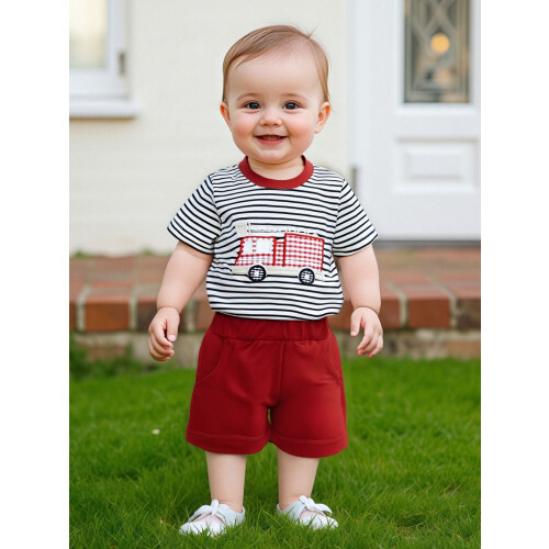 (6-12 Months, Red) Σετ παιδικών σορτς για νήπια 2