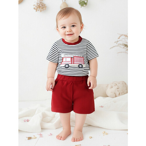 (12-18 Months, Red) Σετ παιδικών σορτς για νήπια 2