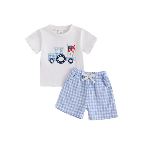 (4-5 Years, White) Καλοκαιρινά σετ για 2 τεμάχια.
