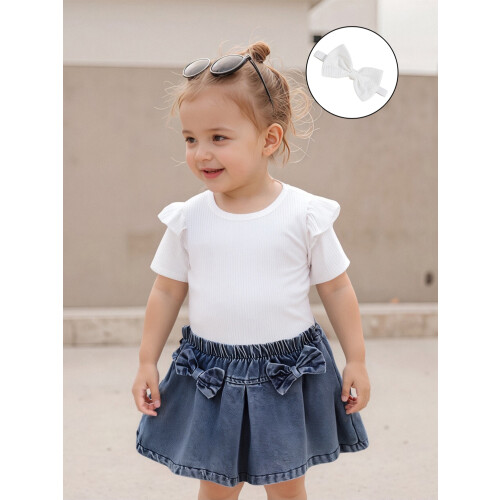 (6-9 Months, White) Conjunto de verão e fofa. 1