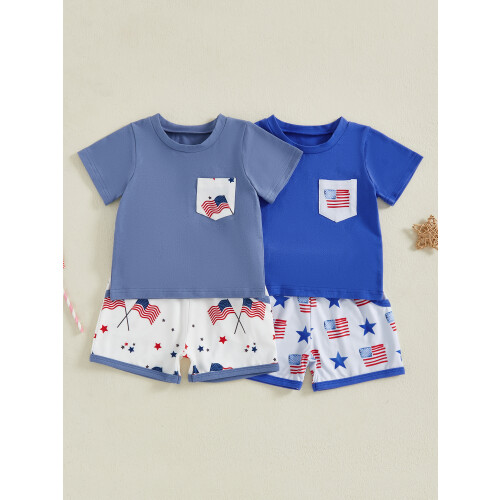 (3-4 Years, Navy Blue) Conjunto infantil de da Independência. 2