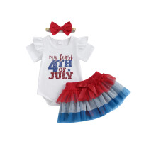 (3-6 Months, White) Conjunto infantil feminino o verão.