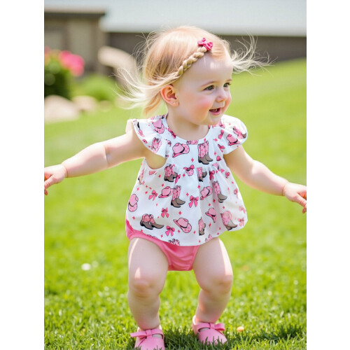 (0-3 Months, Pink) Completo estivo per 2 pezzi. 1