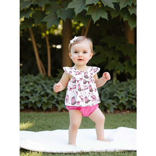 (0-3 Months, Pink) Completo estivo per 2 pezzi. 2