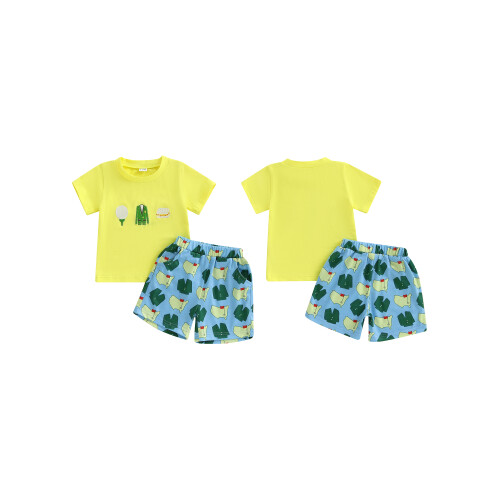 (18-24 Months, Yellow) Καλοκαιρινά ρούχα για με στάμπα 1