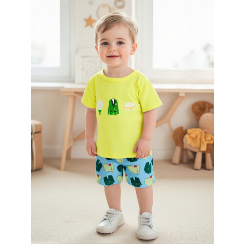 (18-24 Months, Yellow) Καλοκαιρινά ρούχα για με στάμπα 2