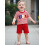 (18-24 Months, Red) Σετ ρούχων νήπια 2 τεμάχια 5