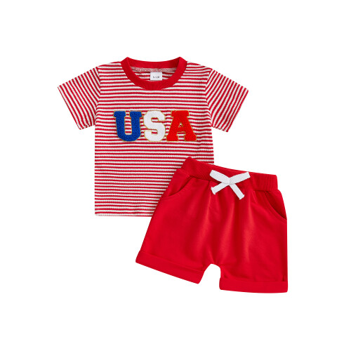 (18-24 Months, Red) Σετ ρούχων νήπια 2 τεμάχια