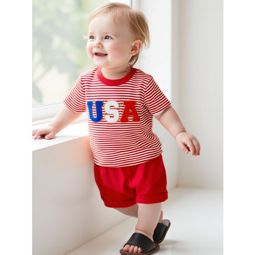 (18-24 Months, Red) Σετ ρούχων νήπια 2 τεμάχια 2