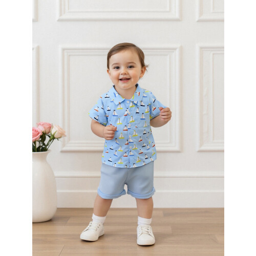 (5-6 Years, Blue) Σετ σορτς για για νήπια 2