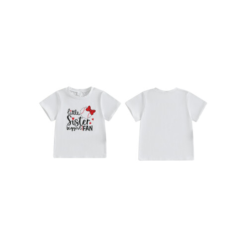 (1-2 Years, White) Καλοκαιρινό T-shirt νήπια στρογγυλή λαιμόκοψη. 1