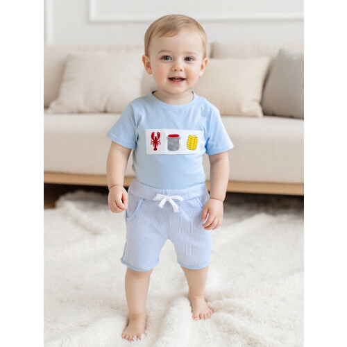 (3 Years, Sky Blue) Καλοκαιρινή στολή αγοράκι 2 τεμ. 2