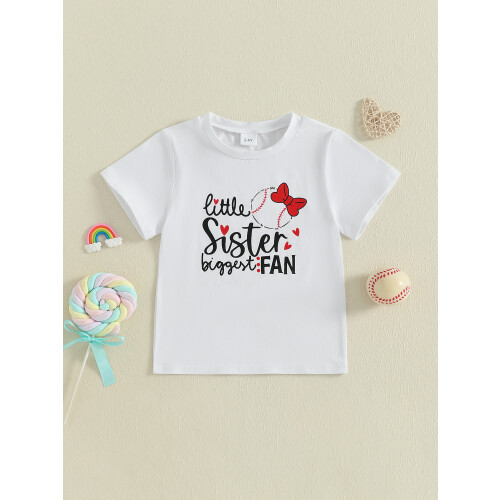 (1-2 Years, White) Καλοκαιρινό T-shirt νήπια στρογγυλή λαιμόκοψη. 2