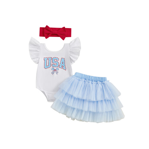 (6-12 Months, White) Conjunto infantil para dos EUA.