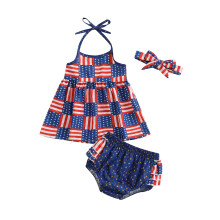 (3-6 Months, Blue) Conjunto de shorts de verão.