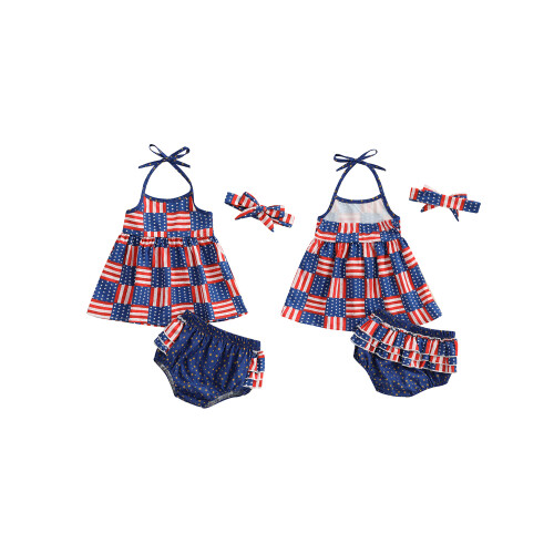 (3-6 Months, Blue) Conjunto de shorts de verão. 1
