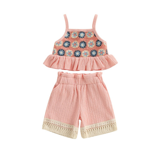 (12-18 Months, Pink) Σετ 2 τεμαχίων αμάνικα φανελάκια