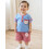 (6-12 Months, Blue) Conjunto de verão 2 peças. 6