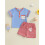 (2-3 Years, Blue) Conjunto de verão 2 peças. 7