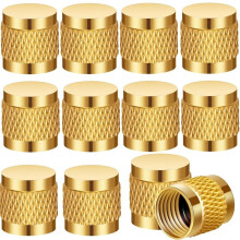 1/4 Flare Cover, Round Brass with Neoprene O-Ring Seal, HVAC Valve Cover, Refrigerant Lock Cover, HVAC Lock Cover 10PCS
